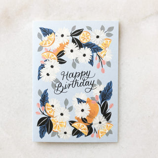 Carte birthday orange