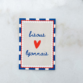 Carte Bisous lyonnais / lyonnaise