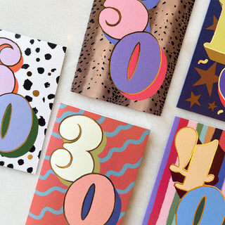 Carte anniversaire - Décénnies