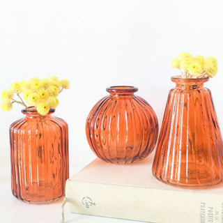 Set de 3 mini vases ambre