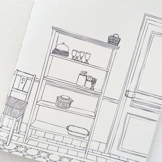 Livre de coloriage et de stickers - La maison