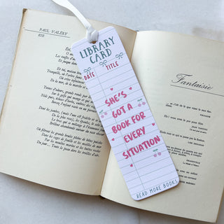 Marque page Library card