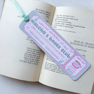 Marque page Matcha & book club