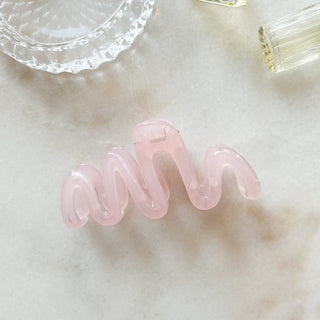 Pince à cheveux - Vague rose