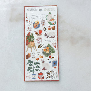 Planche de stickers - Chat cozy