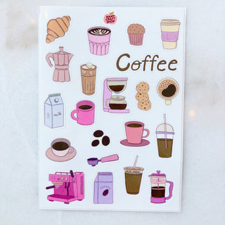 Planche de stickers - Coffee