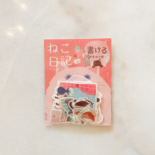 Set de stickers - Chats rose