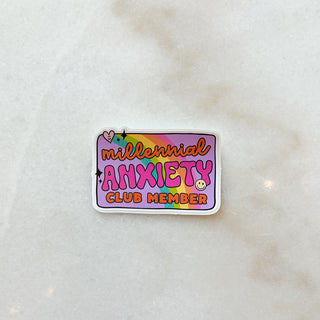 Sticker Millenial anxiety club