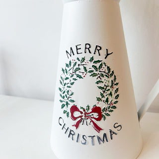 Vase cruche Couronne de Noël